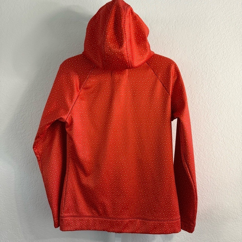 Burton WB Peak Hoodie Orange Fleece Lined Full Zip Ski Jacket Women's Large Snow - Picture 11 of 14